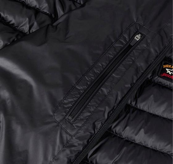 PAUL SHARK Giubotto Uomo In Piuma Ultralight Con Cappuccio Staccabile C0P2008 Colore Nero