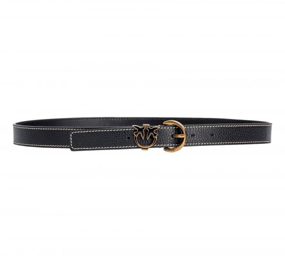 PINKO Cintura Donna Tamboril H 2,5 Belt Vitello Bottalato Z99Q Colore Nero