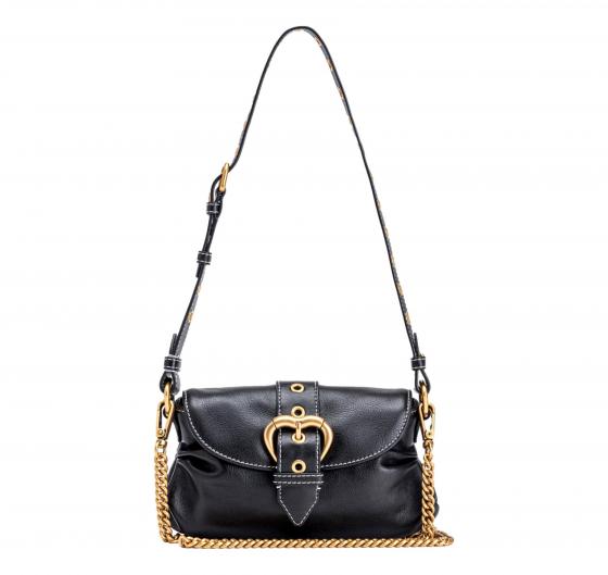 PINKO Borsa Donna Jolene Shoulder Mini Con Tracolla In Metallo Z99Q Colore Nero