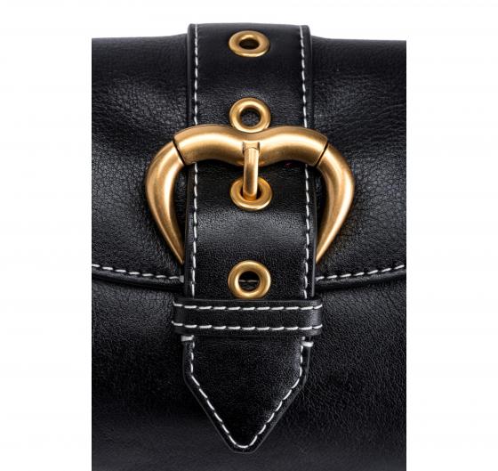 PINKO Borsa Donna Jolene Shoulder Mini Con Tracolla In Metallo Z99Q Colore Nero