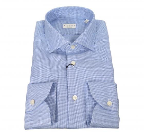 XACUS Camicia Uomo Modello Evolution Tessuto Armaturato 11290002 Colore Celeste