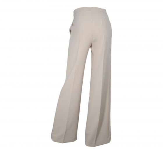KAOS Pantalone Donna a Palazzo Crepe Stretch QI1CO035 Colore Avorio