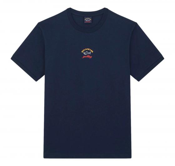 PAUL SHARK T Shirt C0P1096 in cotone organico con logo Colore Blu