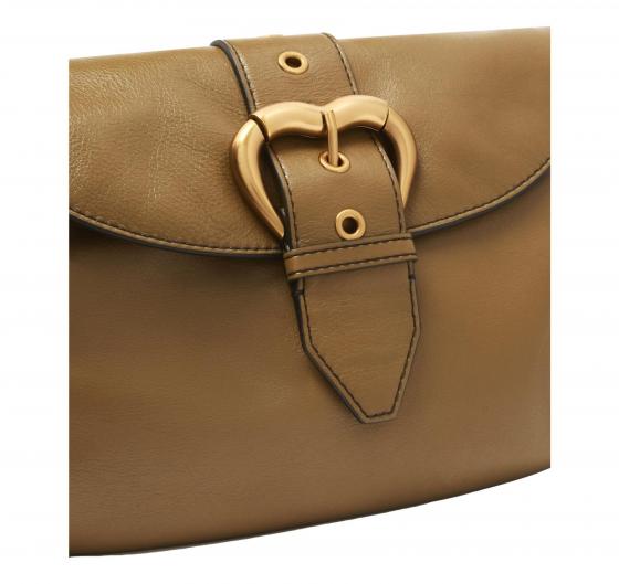 PINKO Borsa Donna Jolene Shoulder Classic Con Fibbia a Cuore Colore Verde Oliva V68Q
