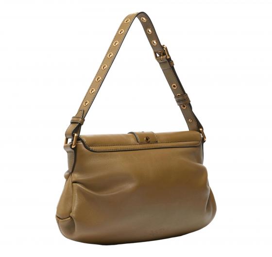 PINKO Borsa Donna Jolene Shoulder Classic Con Fibbia a Cuore Colore Verde Oliva V68Q