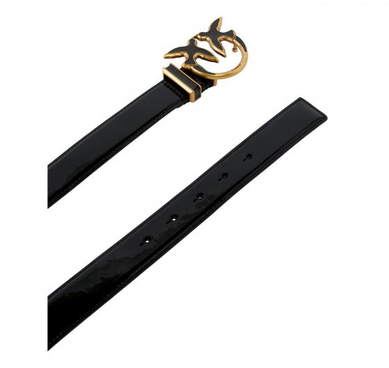 PINKO Cintura Donna Love Berry H3 Belt Ecovernice Colore Nero Z99B