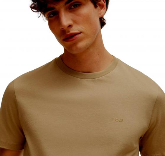 BOSS T-shirt Uomo In Jersey Di Cotone Con Logo Stampato In Gomma THOMPSON 01 50468347 282 Colore Beige