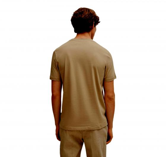 BOSS T-shirt Uomo In Jersey Di Cotone Con Logo Stampato In Gomma THOMPSON 01 50468347 282 Colore Beige