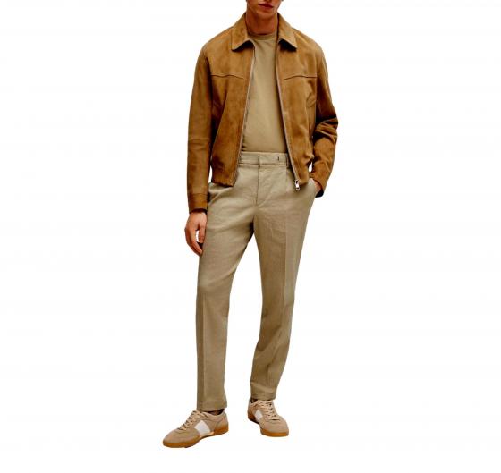 BOSS T-shirt Uomo In Jersey Di Cotone Con Logo Stampato In Gomma THOMPSON 01 50468347 282 Colore Beige