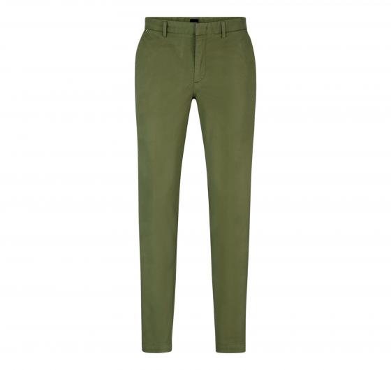 BOSS Chino Slim fit in Gabardine di Cotone Elasticizzato Modello Kaito1 50487966 Colore Verde