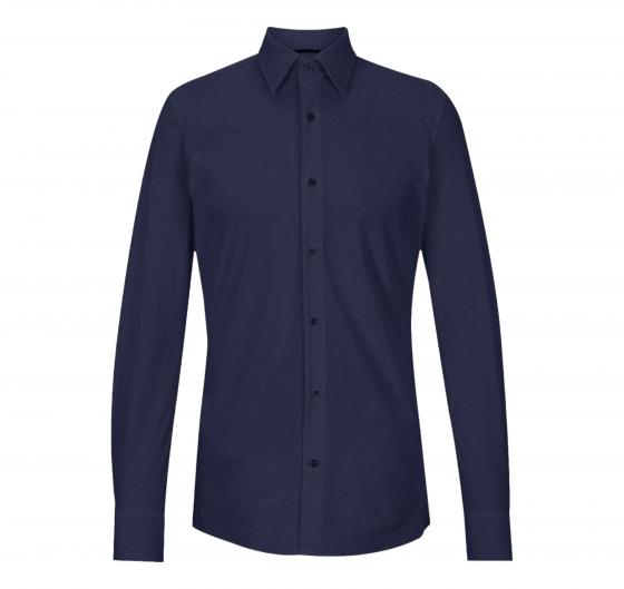 BOSS Camicia Slim Fit in Jersey Elasticizzato P-HANK-s-kent 50503554 Blu