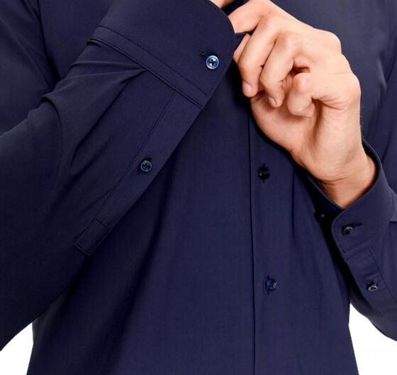 BOSS Camicia Slim Fit in Jersey Elasticizzato P-HANK-s-kent 50503554 Blu