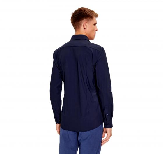 BOSS Camicia Slim Fit in Jersey Elasticizzato P-HANK-s-kent 50503554 Blu