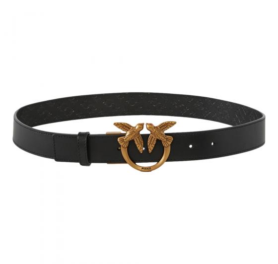 PINKO Cintura Donna Love Berry H3 Belt Monogram Debossed Colore Nero ZD0Q