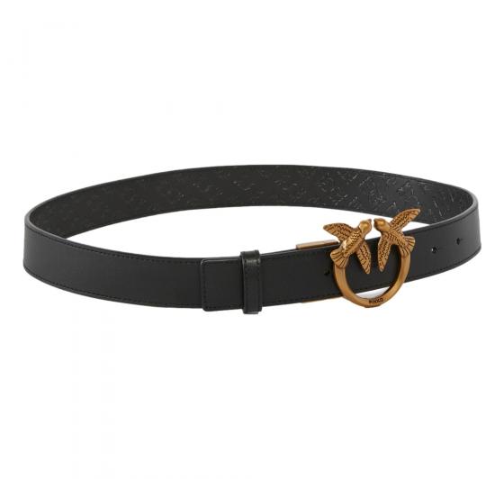 PINKO Cintura Donna Love Berry H3 Belt Monogram Debossed Colore Nero ZD0Q