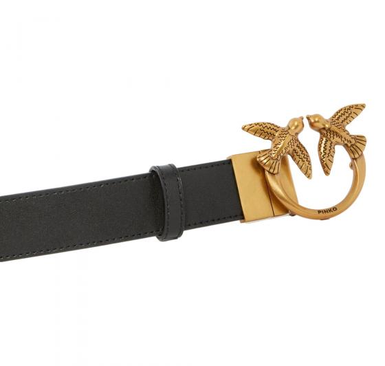 PINKO Cintura Donna Love Berry H3 Belt Monogram Debossed Colore Nero ZD0Q