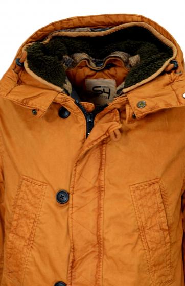 S4 JACKETS Parka Uomo ticolo Alaska Con Cappuccio Colore Arancio