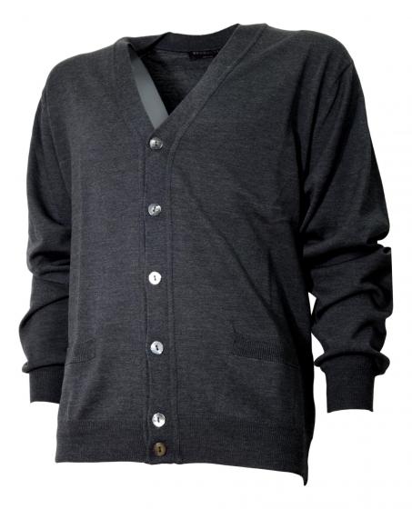 BRAMANTE Cardigan Merino Triplo Ritorto Regular Fit Grigio 102005 TG. 52