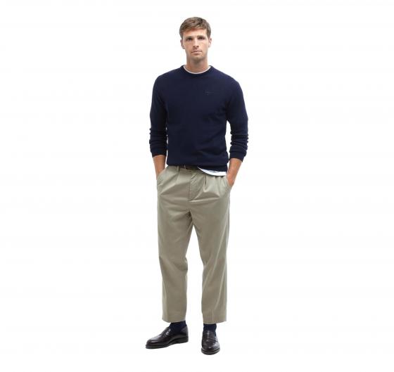 BARBOUR Maglia Girocollo Uomo Lana D'Agnello MKN0345NY71 Navy Elegante Casual