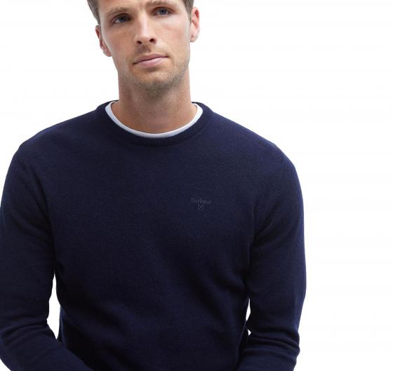 BARBOUR Maglia Girocollo Uomo Lana D'Agnello MKN0345NY71 Navy Elegante Casual