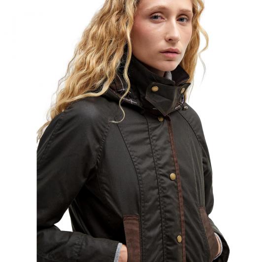 BARBOUR Giubbotto Donna Bower Wax LWX0534OL71 Colore Verde Oliva