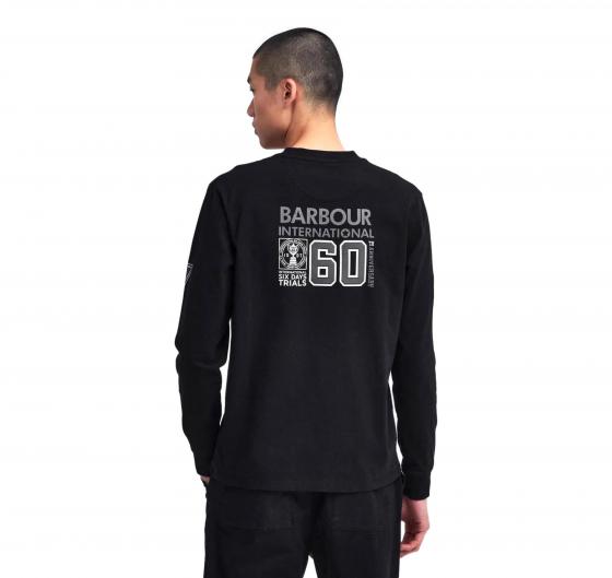 BARBOUR INTERNATIONAL T shirt Uomo Steve McQueen 60° Anniversario MTS1375BK11 Nero Casual