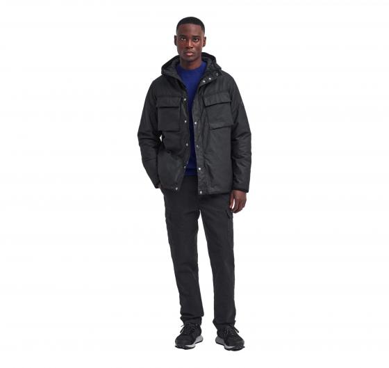 BARBOUR INTERNATIONAL Giacca Cerata Uomo Longwell MWX2382BK71 Nero Elegante Casual