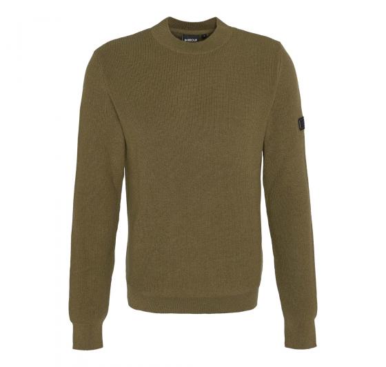 BARBOUR INTERNATIONAL Maglione Uomo Girocollo Crawley MKN1611OL31 Verde Oliva Casual Elegante