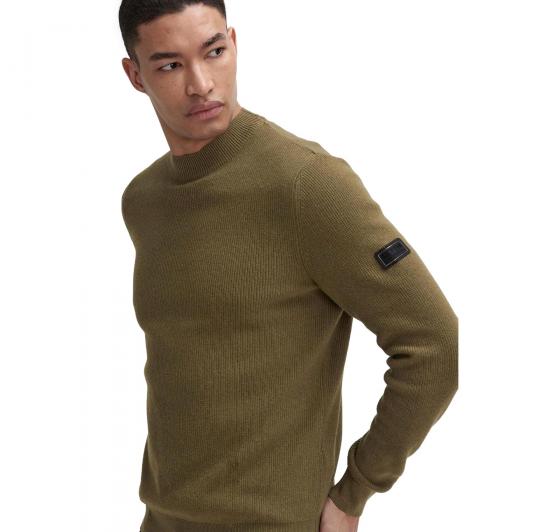 BARBOUR INTERNATIONAL Maglione Uomo Girocollo Crawley MKN1611OL31 Verde Oliva Casual Elegante
