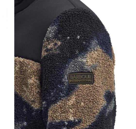 BARBOUR INTERNATIONAL Giubbotto Uomo Pile Camo Drafthouse MFL0197BL71 Blu Multicolor Casual Elegante