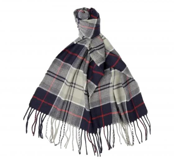 BARBOUR Set Uomo Cappello Sciarpa Tartan Grigio Swinton Galingale Regalo MGS0079TN27