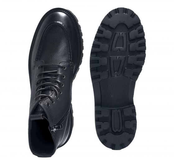 BOSS Stivaletti in Pelle Martellata Con Mascherina e Vaschetta Dettagli Modello Julyo_Halb_gr  50529273 Colore Nero