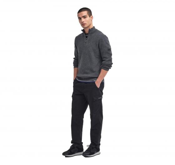 BARBOUR Maglione Uomo Crawley Con zip Corta Colore Charcoal Marl