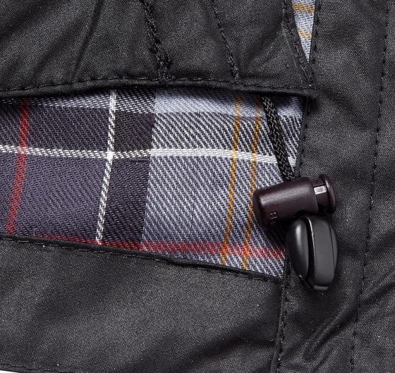 BARBOUR Cappuccio in Cotone Cerato MHO0004BK91 Colore Black