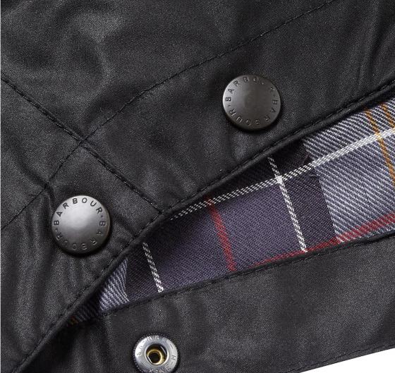 BARBOUR Cappuccio in Cotone Cerato MHO0004BK91 Colore Black