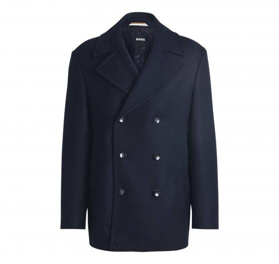 BOSS Giaccone Doppiopetto Uomo Modello Picoat H-Clay-Pcoat-244 50527932 Blu