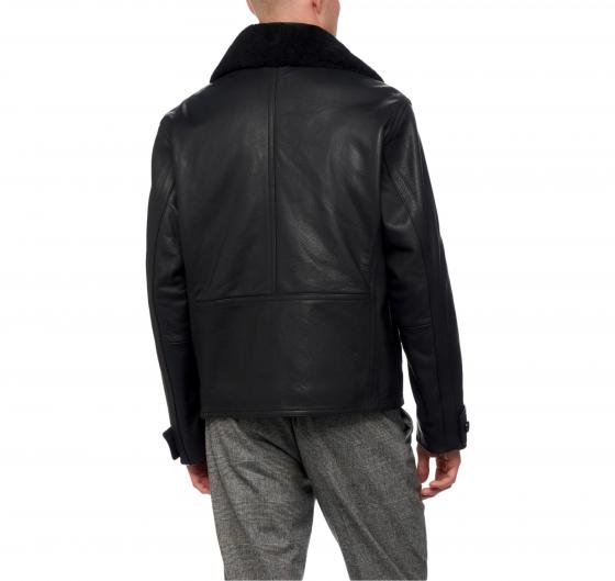 BOSS Giacca Doppiopetto Uomo in Vera Pelle 50524895 Colore Nero