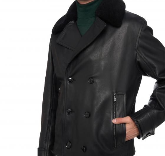 BOSS Giacca Doppiopetto Uomo in Vera Pelle 50524895 Colore Nero
