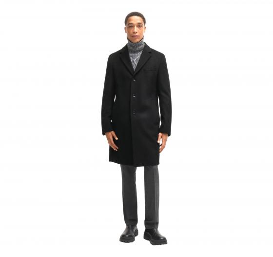 BOSS Cappotto Uomo Slim Fit in Lana vergine e Cashmere Modello H-Hyde-244 50525739 Colore Nero
