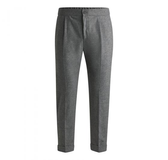 BOSS Pantalone Uomo Con Fit Affusolato In Flanella Elasticizzata P-Prian-PL-CW-WG-243 50527924 Colore Grigio