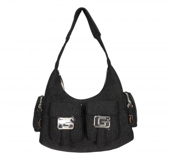 GAELLE PARIS Borsa Donna Reg Hobo Cargo In Denim Fibbie G Nella G GAACW01191 Colore Nero