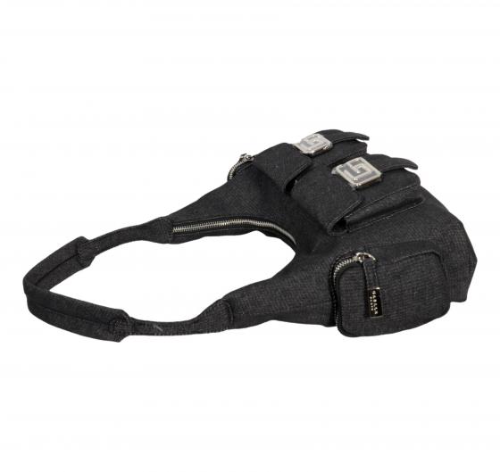 GAELLE PARIS Borsa Donna Reg Hobo Cargo In Denim Fibbie G Nella G GAACW01191 Colore Nero