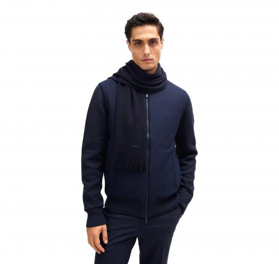 BOSS Sciarpa in Lana Vergine Lavorazione Raschel Modello Albas 50495340 Colore Blu