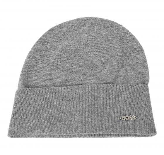 BOSS Berretto Donna In Lana e Cashmere Con Logo In Metallo Lari hat 50524276 Colore Grigio