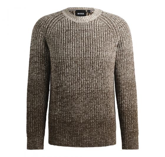 BOSS Maglione Uomo Regular Fit Con Lavorazione Degrade H Ezrano 50526896 Colore Marrone Multicolor