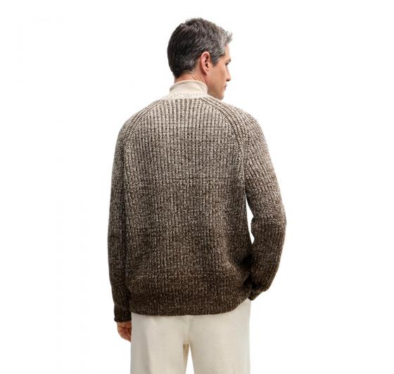 BOSS Maglione Uomo Regular Fit Con Lavorazione Degrade H Ezrano 50526896 Colore Marrone Multicolor