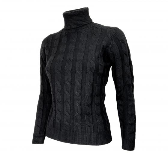 CASHMERE COMPANY Dolcevita Donna Treccia 99 ID203114 Cashmere e Lana Nero