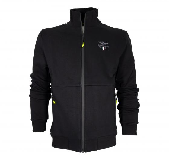 AERONAUTICA MILITARE Felpa Uomo Centro Sportivo In Cotone FE1944 Colore Nero