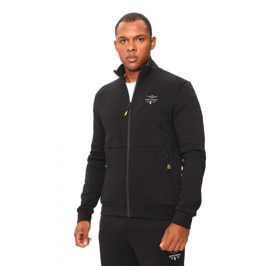 AERONAUTICA MILITARE Felpa Uomo Centro Sportivo In Cotone FE1944 Colore Nero
