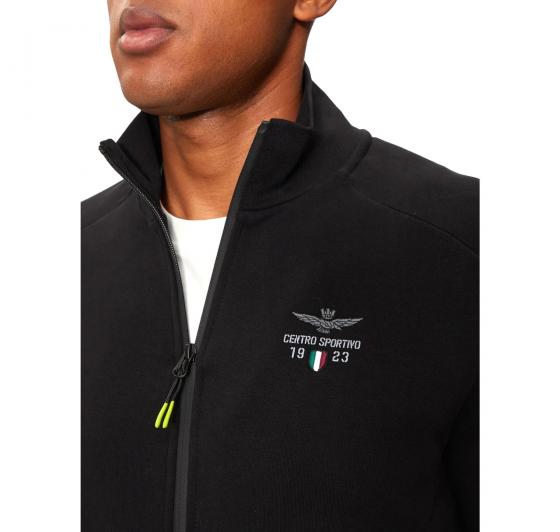 AERONAUTICA MILITARE Felpa Uomo Centro Sportivo In Cotone FE1944 Colore Nero